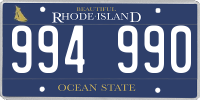 RI license plate 994990