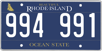 RI license plate 994991