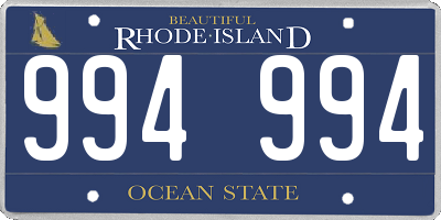 RI license plate 994994