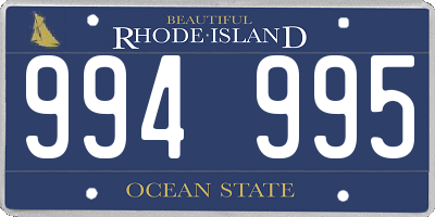 RI license plate 994995