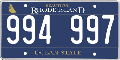 RI license plate 994997