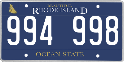 RI license plate 994998