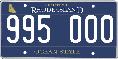 RI license plate 995000