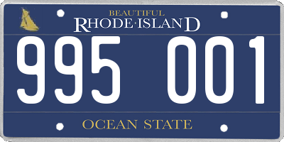 RI license plate 995001