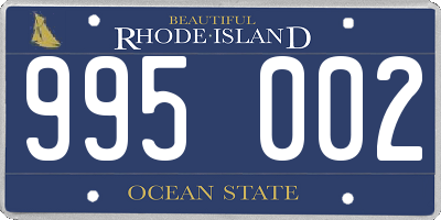 RI license plate 995002