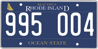 RI license plate 995004