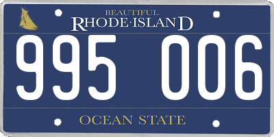 RI license plate 995006