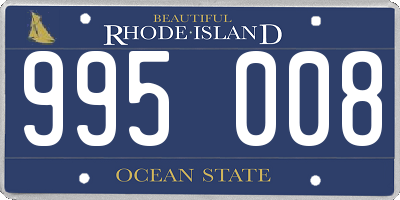 RI license plate 995008