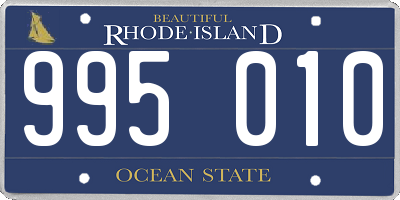 RI license plate 995010