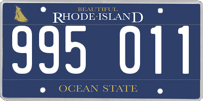 RI license plate 995011