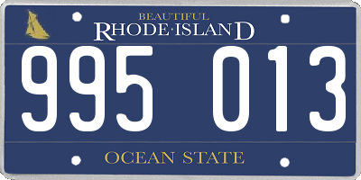 RI license plate 995013