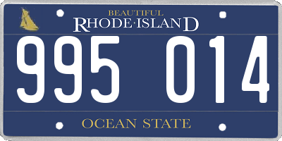 RI license plate 995014