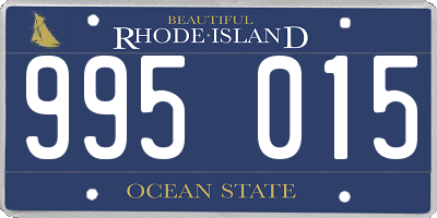 RI license plate 995015