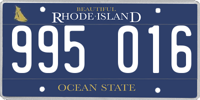 RI license plate 995016