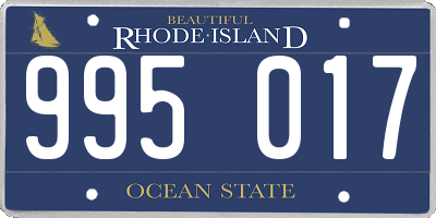 RI license plate 995017