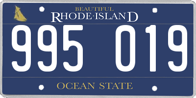 RI license plate 995019