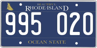 RI license plate 995020