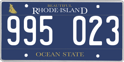 RI license plate 995023