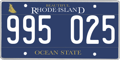 RI license plate 995025