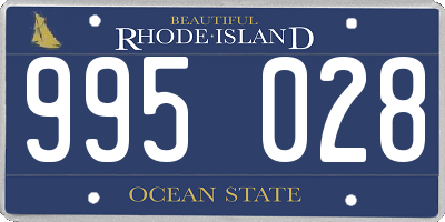 RI license plate 995028