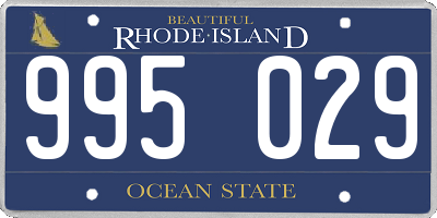 RI license plate 995029