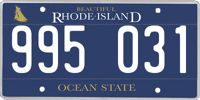 RI license plate 995031