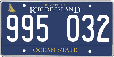 RI license plate 995032