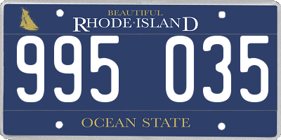 RI license plate 995035