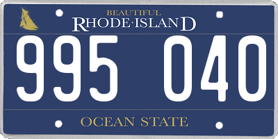 RI license plate 995040