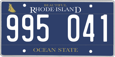 RI license plate 995041