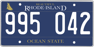 RI license plate 995042