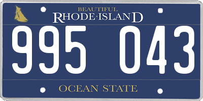 RI license plate 995043