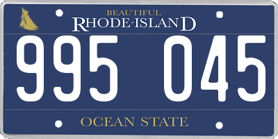 RI license plate 995045