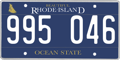 RI license plate 995046