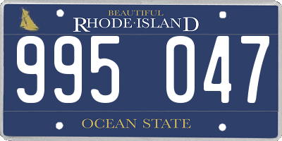 RI license plate 995047