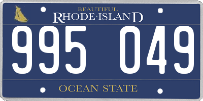 RI license plate 995049