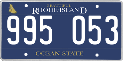 RI license plate 995053