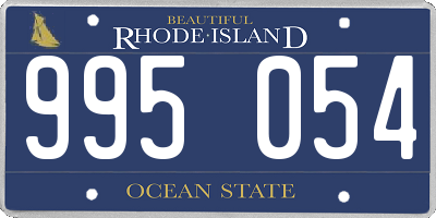 RI license plate 995054