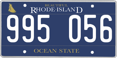 RI license plate 995056