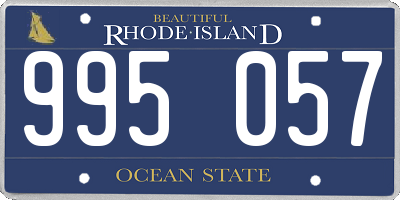 RI license plate 995057