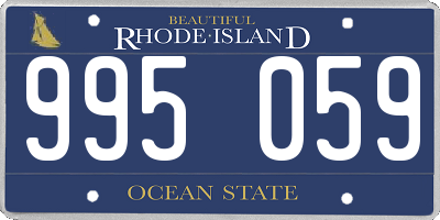 RI license plate 995059