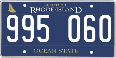 RI license plate 995060