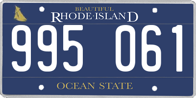 RI license plate 995061