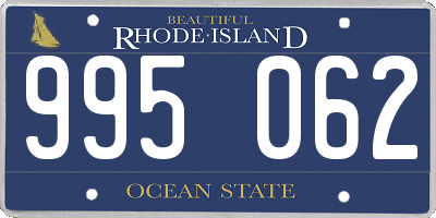 RI license plate 995062