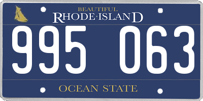 RI license plate 995063