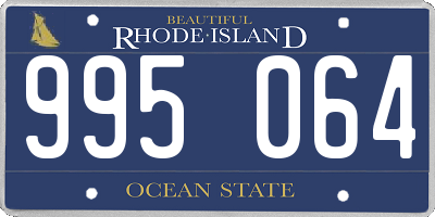 RI license plate 995064