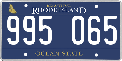 RI license plate 995065