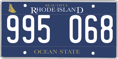 RI license plate 995068