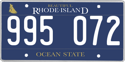 RI license plate 995072