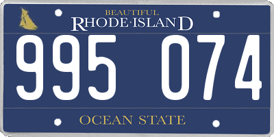 RI license plate 995074